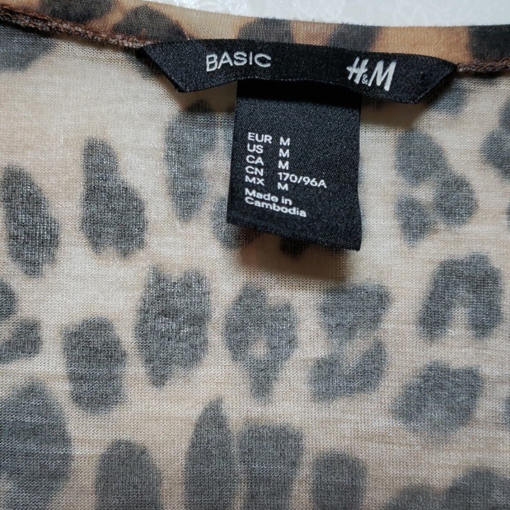 🌿H&M Cheetah Print Tunic Tank Top Sz M - Picture 4 of 7